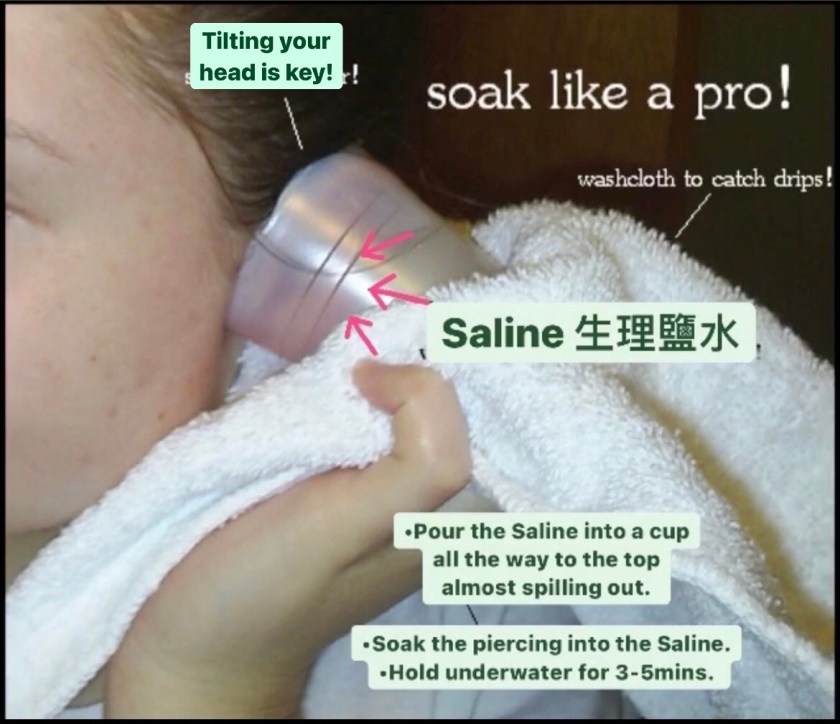 How to Do a Saline Soak Piercings Ear