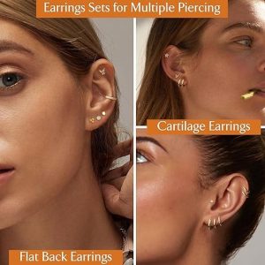 Jstyle Hypoallergenic Surgical Steel Earrings