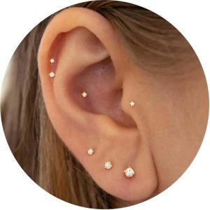 NONTAI Tiny CZ Stud Earrings