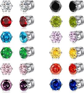 Spiritlele Cubic Zirconia Magnetic Earrings