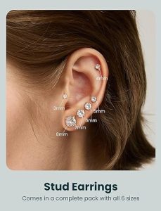 Wssxc 6 Pairs Stud Earrings Set
