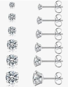 Wssxc 6 Pairs Stud Earrings Set