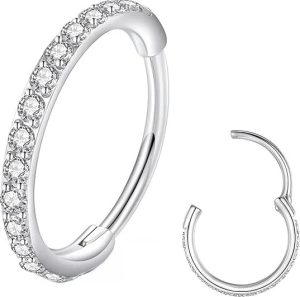 BLESSMYLOVE Clear CZ Nose Rings
