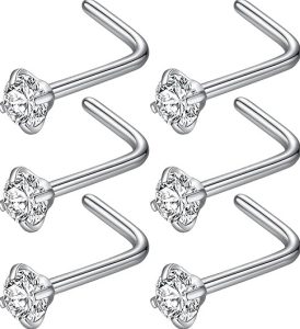 BLESSMYLOVE Surgical Steel 22g 20g 18g Nose Rings