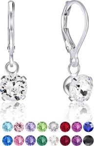 DTPsilver Faux Diamond Dangle Earrings