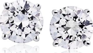 Diamond Channel Diamond Stud Earrings