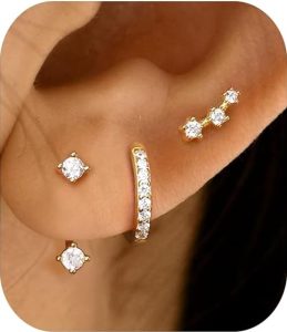 FIASASO Sterling Silver Post Earrings