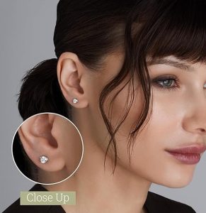 Gilded Lab-Grown Diamond Stud Earrings