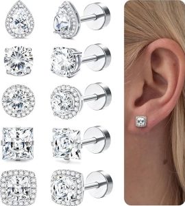 Kakonia Faux Diamond Piercing Earrings