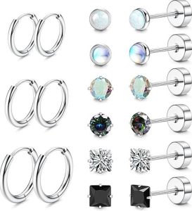 LOFITOR Titanium Steel Stud Earrings