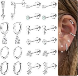 MILACOLATO Gold Cartilage Earring Sets