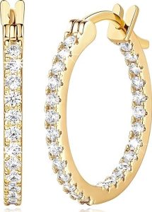 MOMELF 14K Gold Hoop Earrings