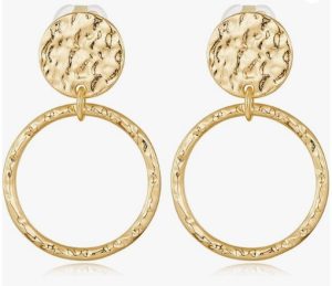 MUYAN Gold Clip On Drop Earrings