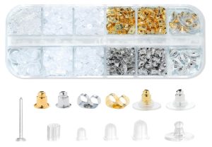 Nkwuire 12 Styles 600Pcs Earring Backs