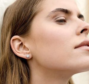 PAVOI Faux Diamond Halo Earrings