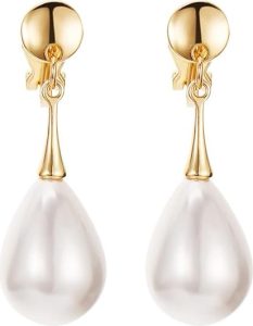 TONLUYAX Pearl Clip on Earrings