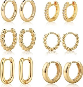 Tasiso Gold Huggie Hoop Earrings