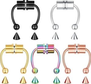 VELCARE 5-18 Pcs Fake Nose Piercing