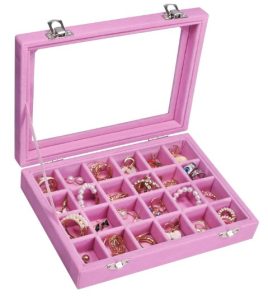 Vicoter Velvet Storage Box for Earrings