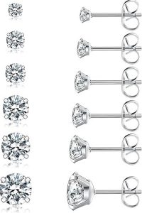 Wssxc 6 Pairs Stud Earrings