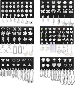 iF YOU Gold Stud Earrings Set