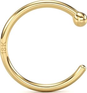 Body Candy Solid 18k Gold Nose Hoop Nose Ring