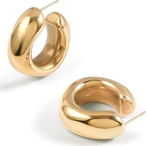 CONRAN KREMIX Waterproof Chunky Hoop Earrings