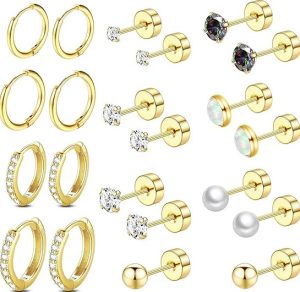 Cocadant Surgical Steel Flat Back Earrings