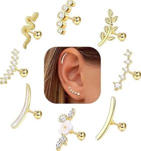 FIBO STEEL Helix Piercing Jewelry for Women