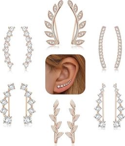 FINREZIO Ear Cuffs Climber Hoop Earring