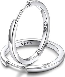FaithHeart Sterling Silver Hoop Earrings