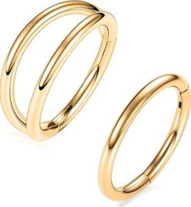 GAGABODY 2 Pcs Hoop Nose Rings