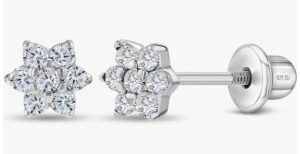 In Season Jewelry CZ Flower Kids Earrings 2