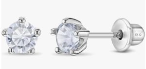 In Season Jewelry Solitaire Simulated Birthstone Kids Earrings