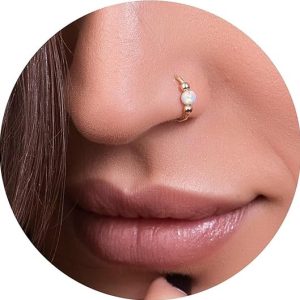 Jolliz Gold Thin Tiny Fake Nose Ring