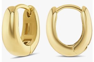 MILLA 14k Gold Sterling Silver Huggie Earrings