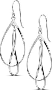 MILLA Designer Silver Statement Earrings