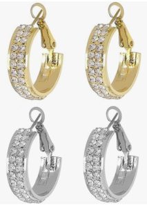 NIQIPOK 2Pairs Lymphatic Activity Hoop Earrings