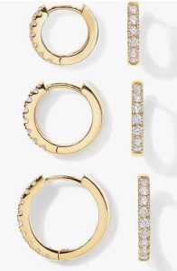 PAVOI 18K Gold Plated Huggie Earrings