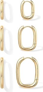 PAVOI Gold Plated Earrings for Round Face