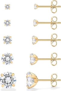 PAVOI Waterproof Five Pairs Stud Earrings