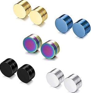 SIISPRI Stainless Steel Magnetic Stud Earrings