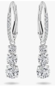 Swarovski Stilla Attract Trilogy Drop Pierced Earrings