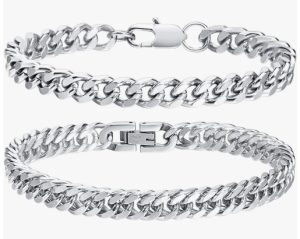 VNOX 2 Pcs Chain Bracelet for Men