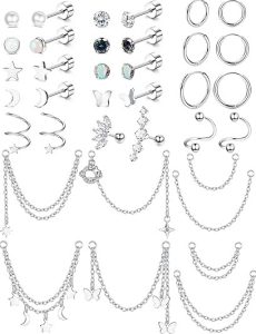 YADOCA 20G Hypoallergenic Helix Earrings