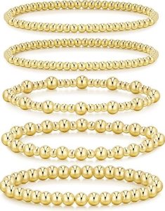 Adoyi Gold Plated Bead Ball Bracelets