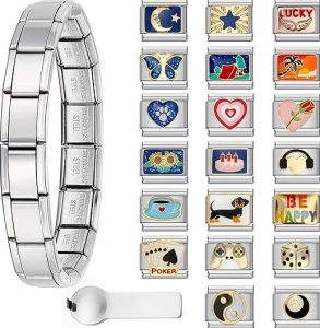 Double Fair Italian Charm Bracelet