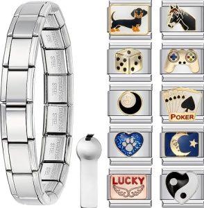 Double Fair Italian Charm Bracelet Set