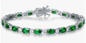 FANCIME Birthstone Silver Tennis Bracelet