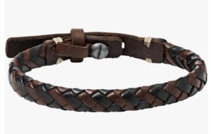 Fossil Genuine Leather Bracelet for Men